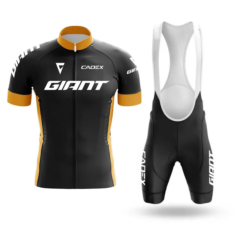 Giant Team-Inspired Short-Sleeve Road Cycling Jersey