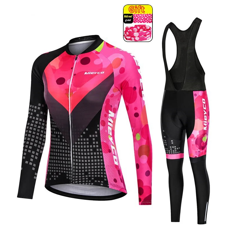 Women's Long-Sleeve Road & MTB Cycling Jersey