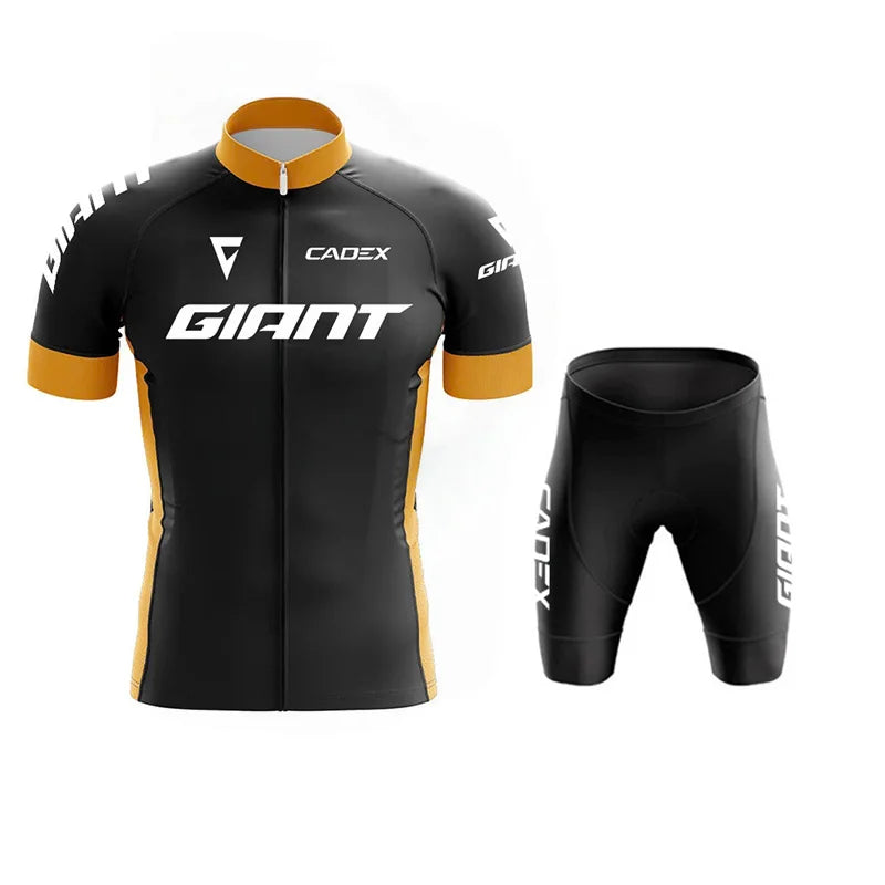 Giant Team-Inspired Short-Sleeve Road Cycling Jersey