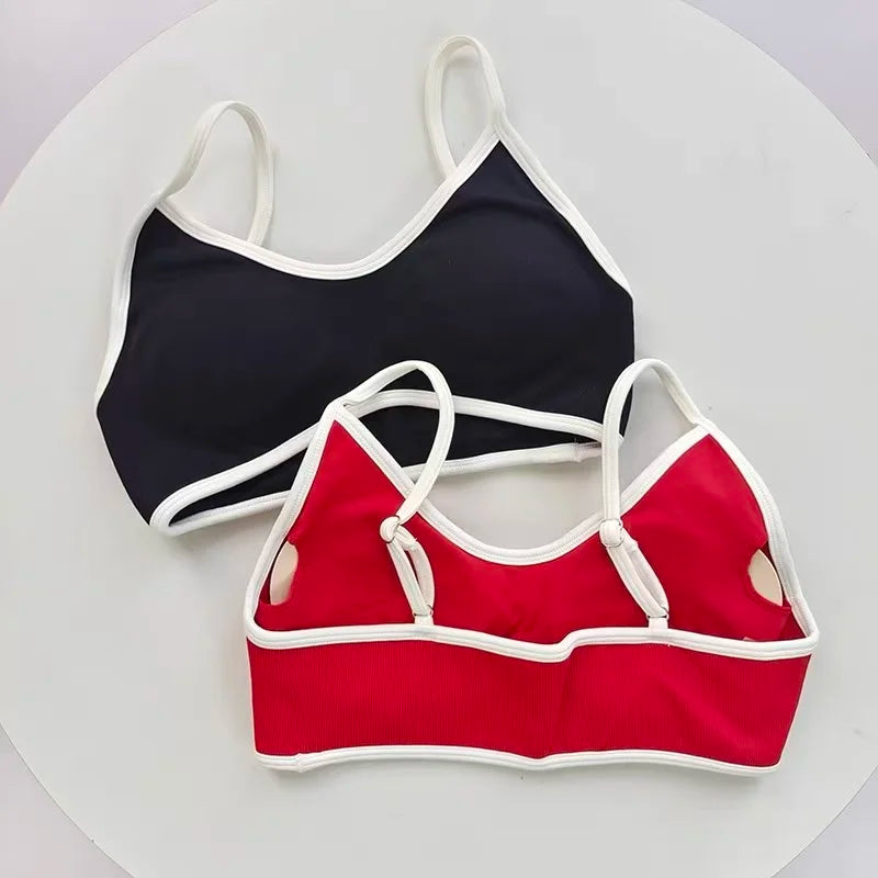 Seamless Color-Block High-Support Sports Bra