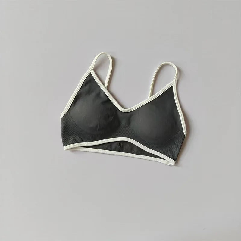 Seamless Color-Block High-Support Sports Bra
