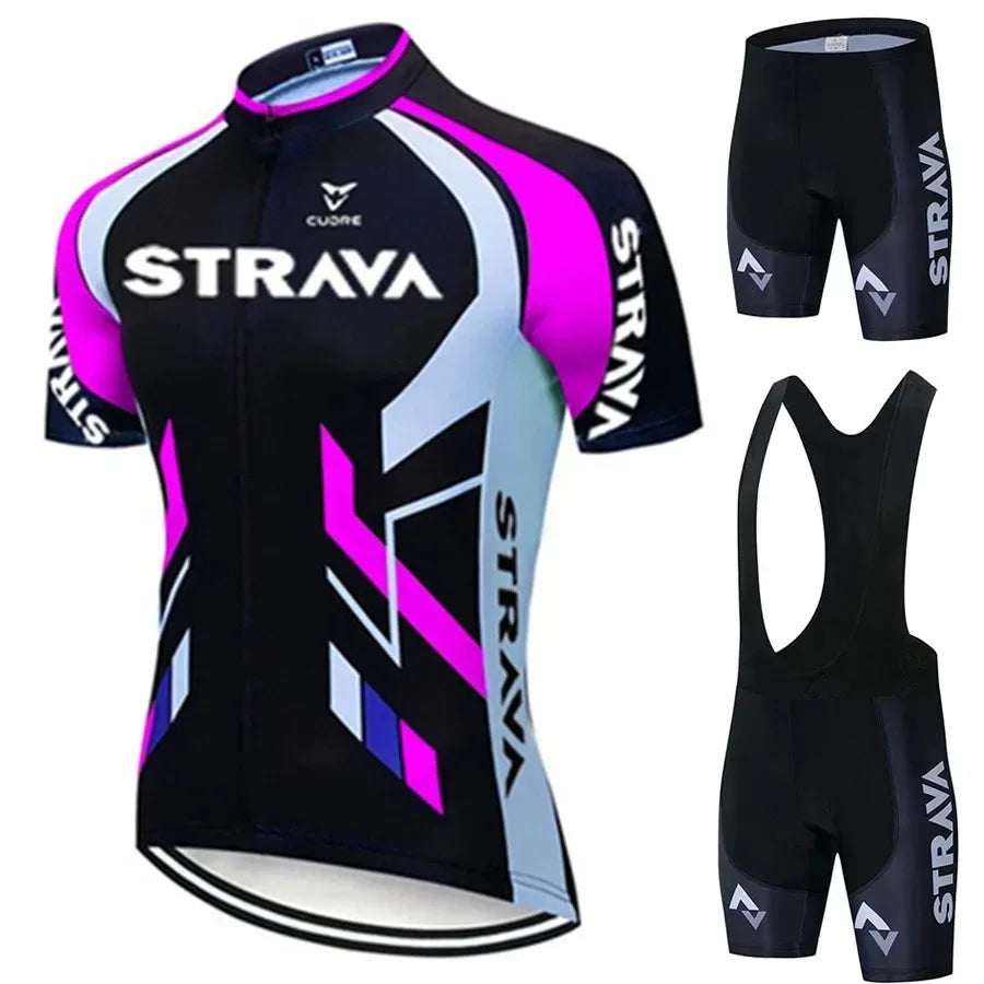 Strava Bicycles Cycling Jersey Set