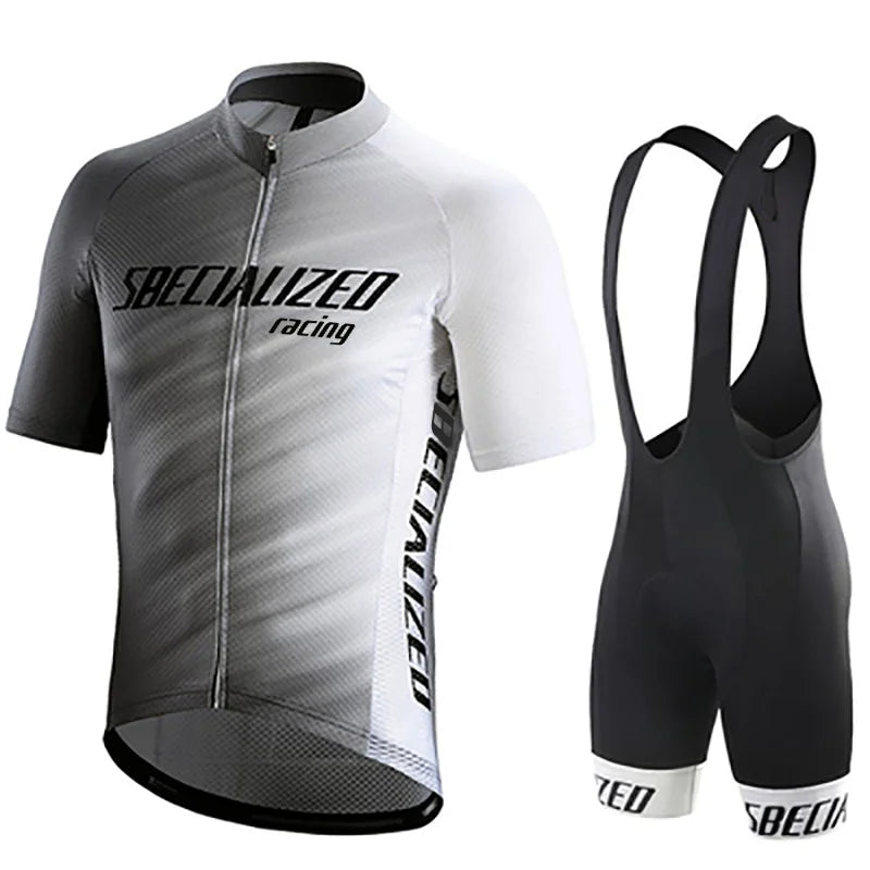 Pro Team-Inspired Cycling Jersey & Bib Shorts Set
