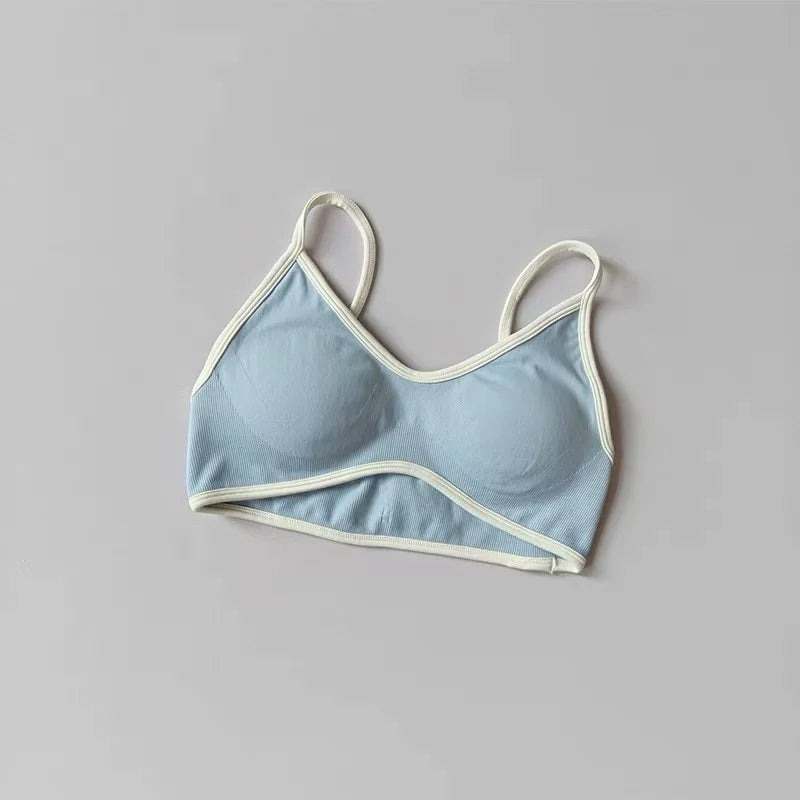 Seamless Color-Block High-Support Sports Bra