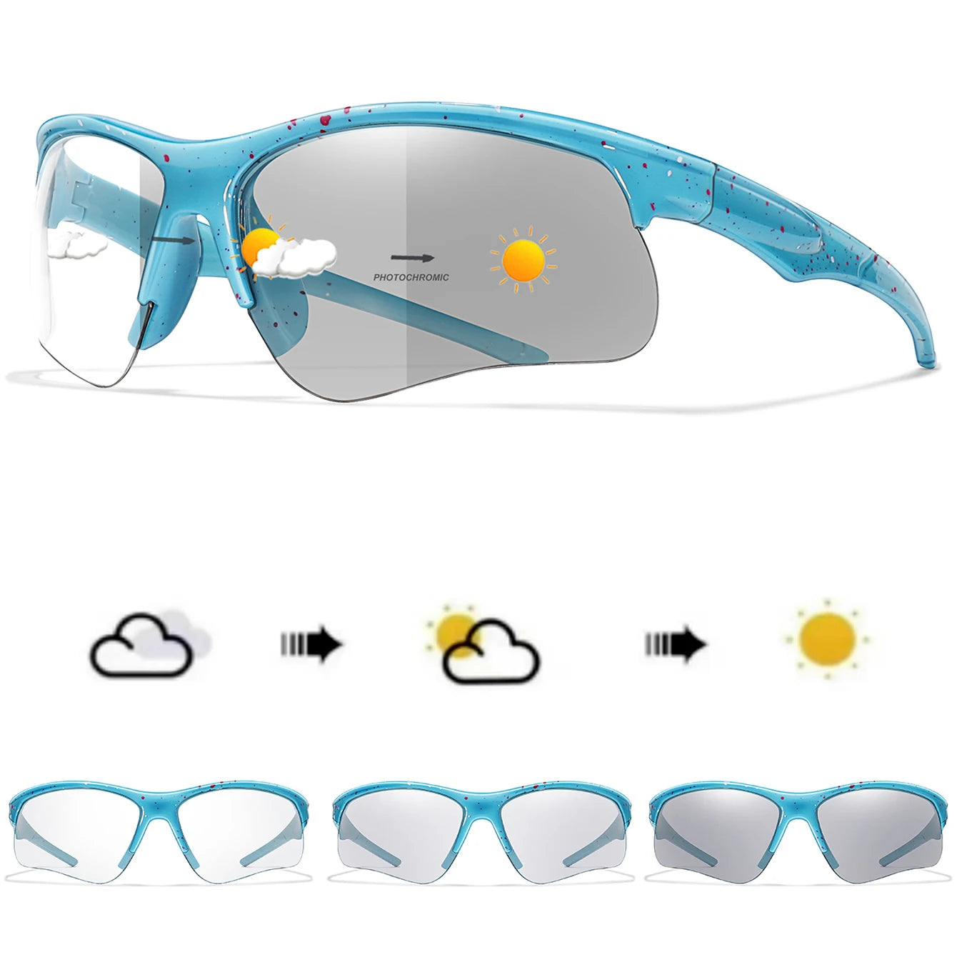 Photochromic Windproof Cycling Sunglasses