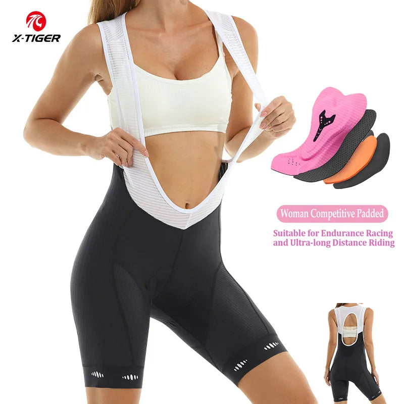 X-TIGER 6-Hour Padded Women's Cycling Bib Shorts
