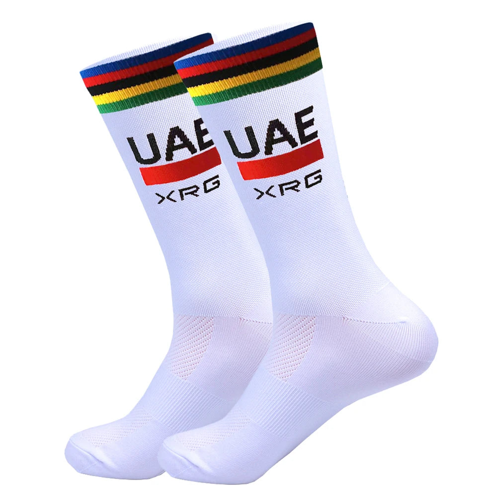 Pro Team-Inspired Breathable Mesh Cycling Socks