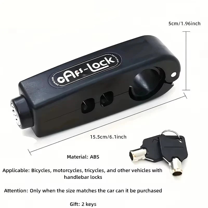 Adjustable Motorcycle Handlebar Anti-Theft Lock
