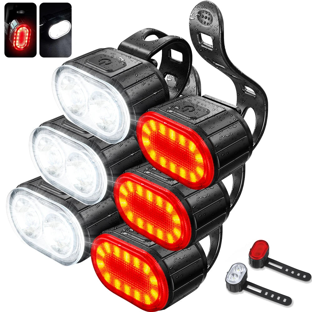 Rechargeable LED Bicycle Headlight & Taillight