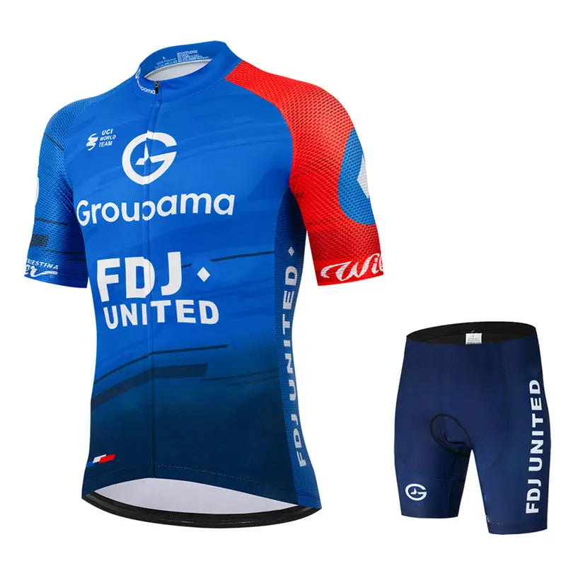 FDJ Team-Inspired Men's Cycling Jersey Set