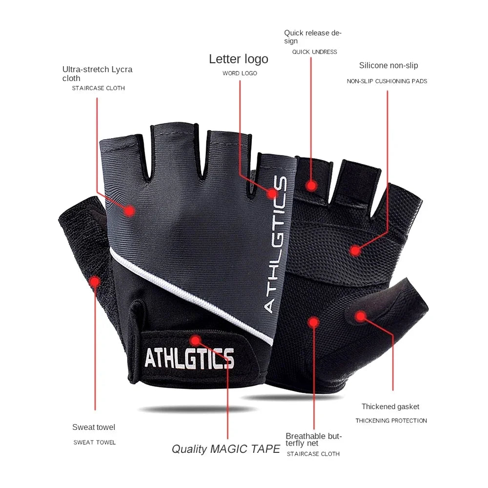 Breathable Fingerless Cycling Gloves for Training