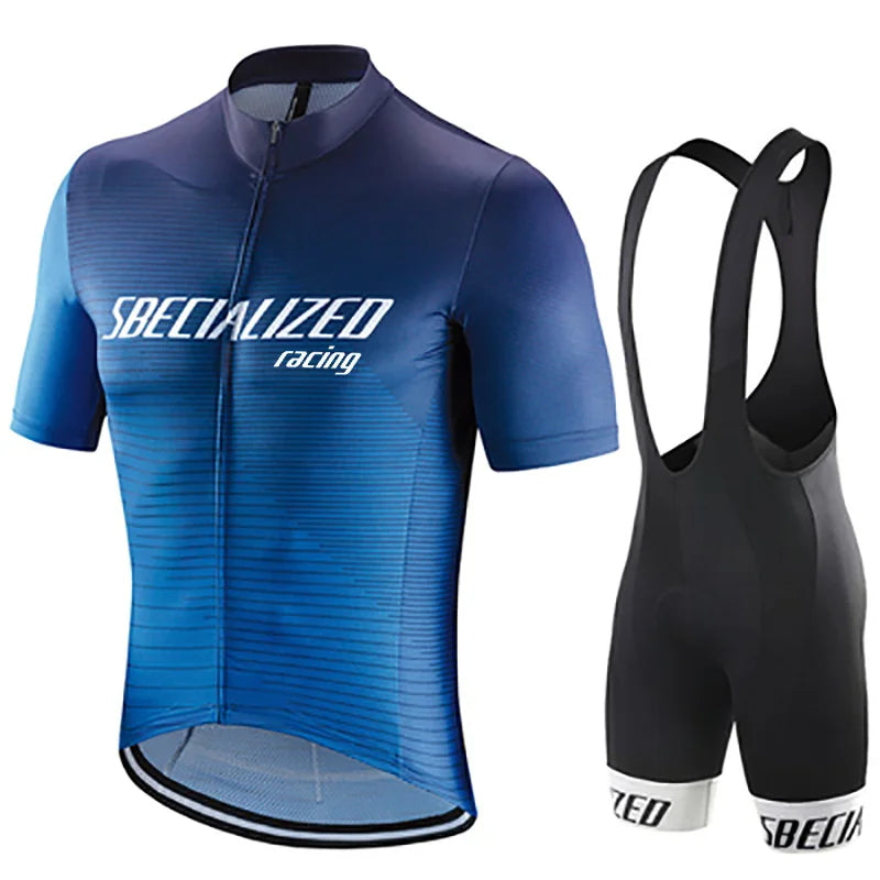 Pro Team-Inspired Cycling Jersey & Bib Shorts Set