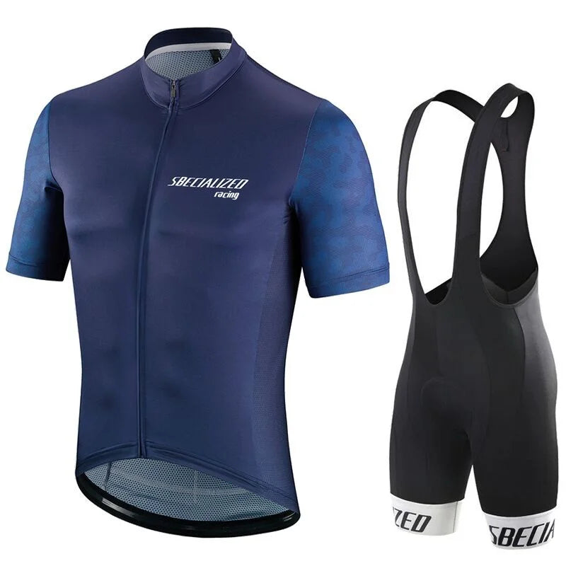Pro Team-Inspired Cycling Jersey & Bib Shorts Set