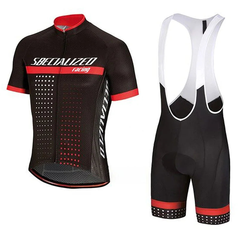 Pro Team-Inspired Cycling Jersey & Bib Shorts Set