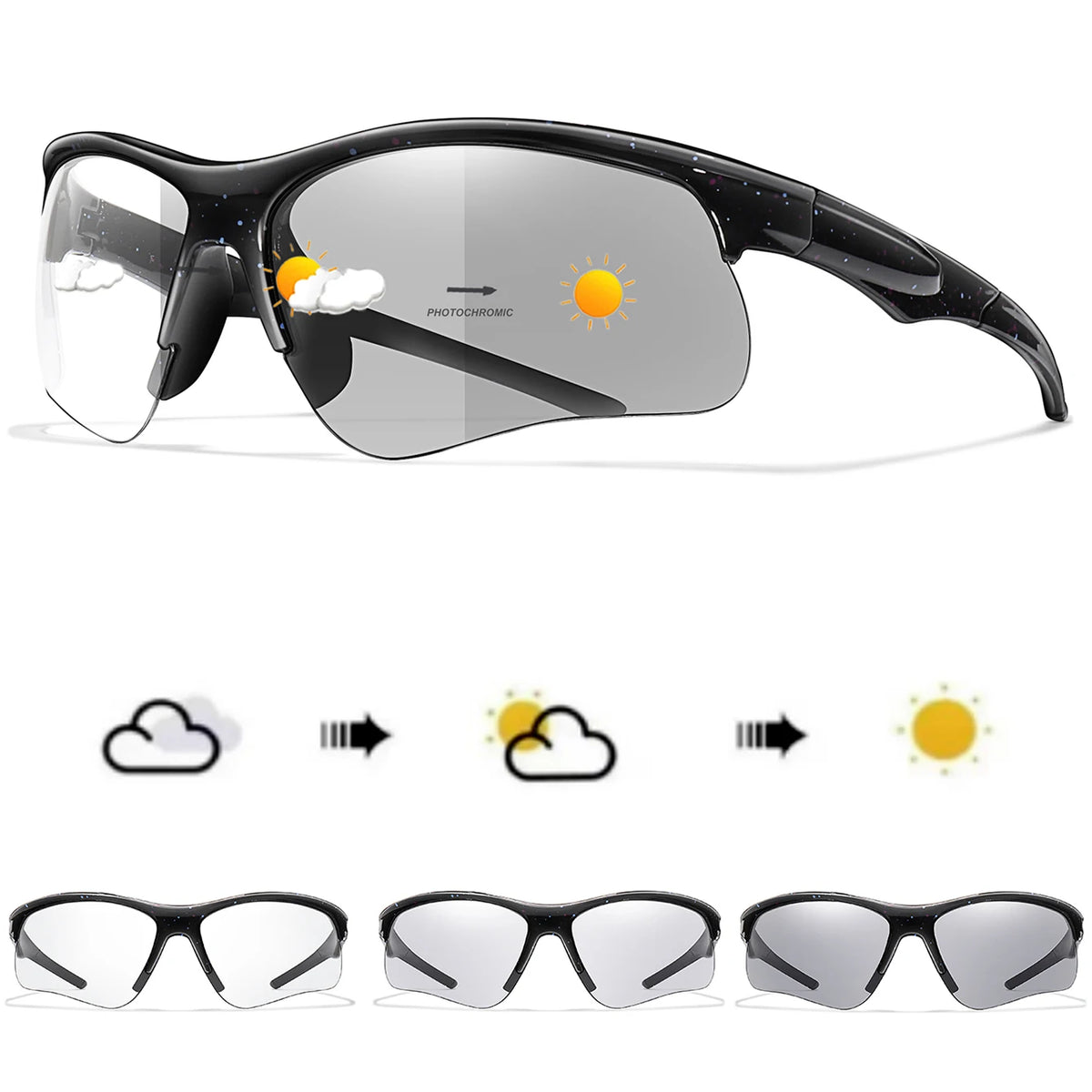 Photochromic Windproof Cycling Sunglasses