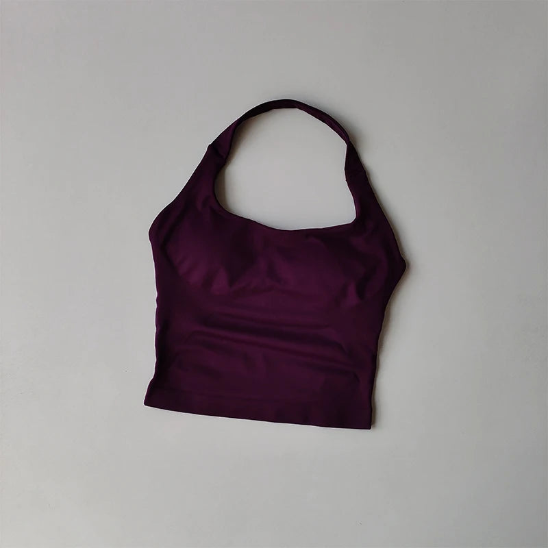 Seamless Cross-Back High-Support Sports Bra