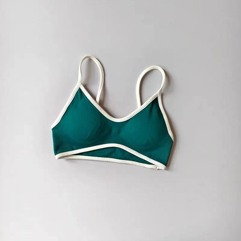Seamless Color-Block High-Support Sports Bra