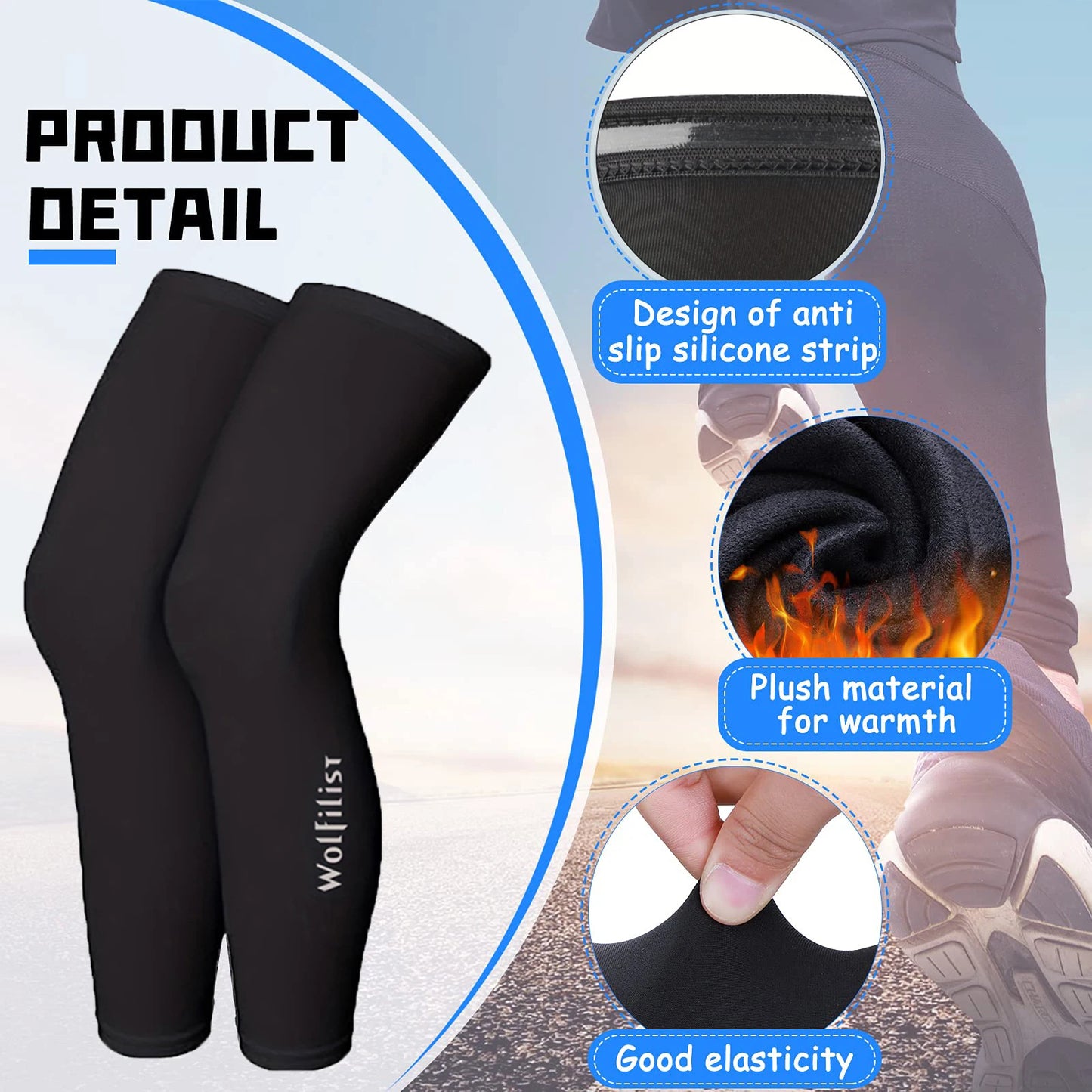Thermal Leg Compression Long Sleeves Warmers