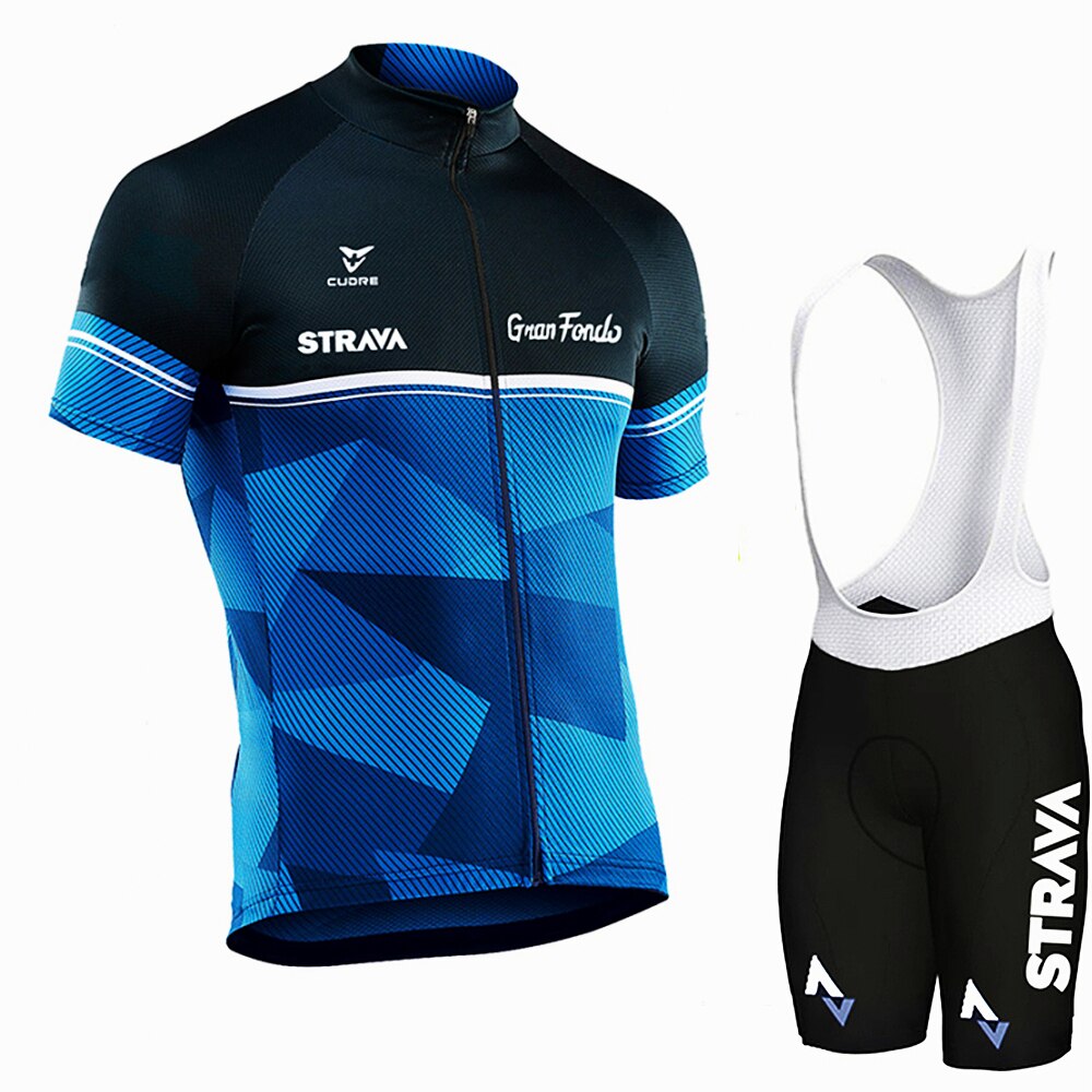 Strava Pro Team Cycling Jersey Set
