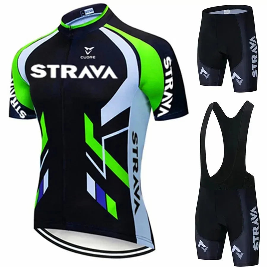 Strava Bicycles Cycling Jersey Set