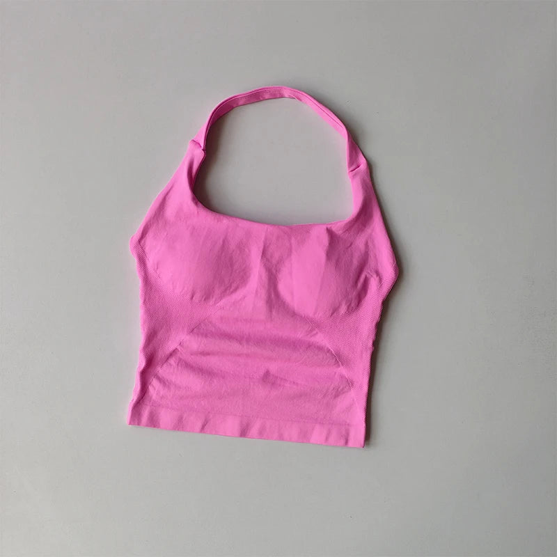 Seamless Cross-Back High-Support Sports Bra