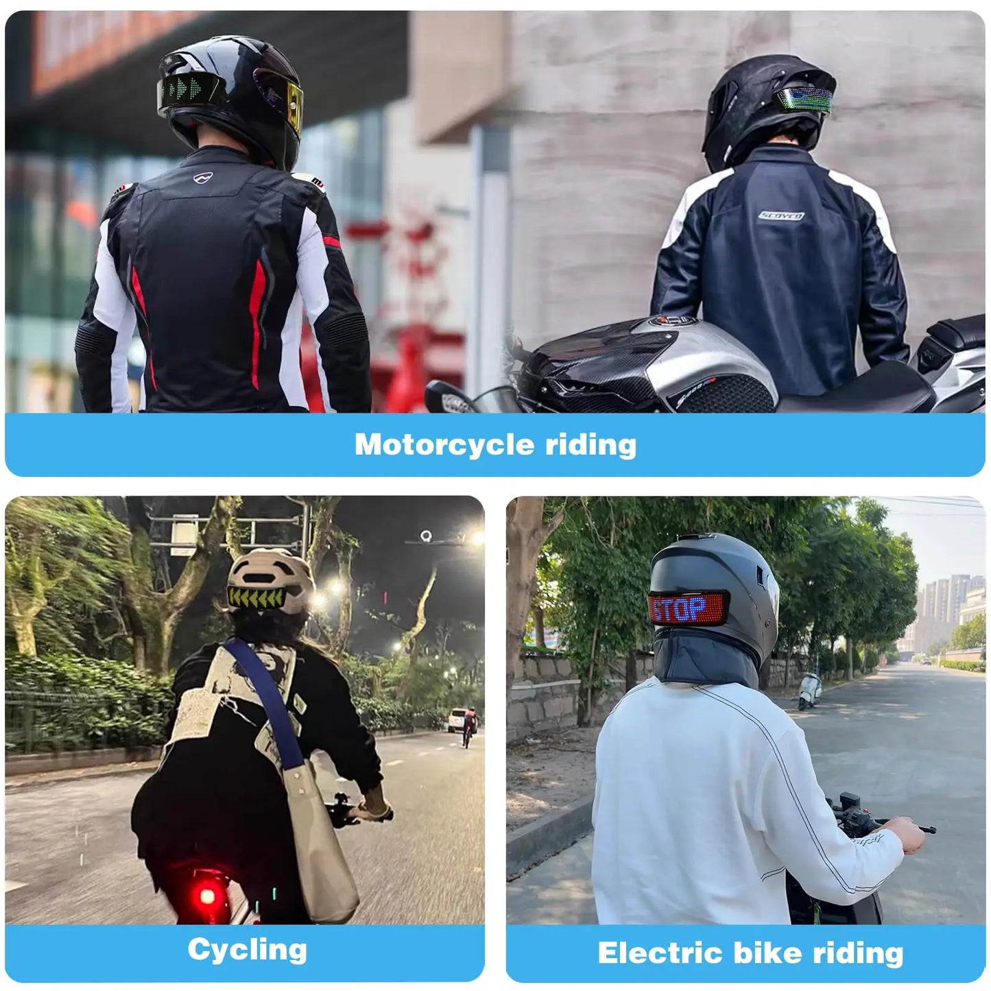 LED Motorcycle Helmet Warning Light