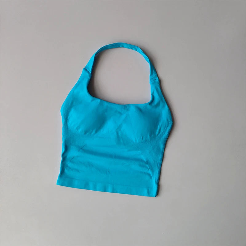 Seamless Cross-Back High-Support Sports Bra