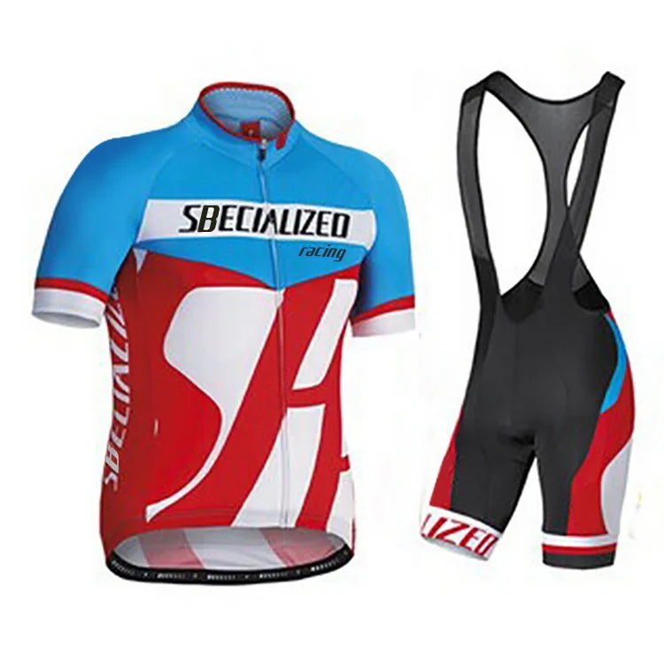 Pro Team-Inspired Cycling Jersey & Bib Shorts Set
