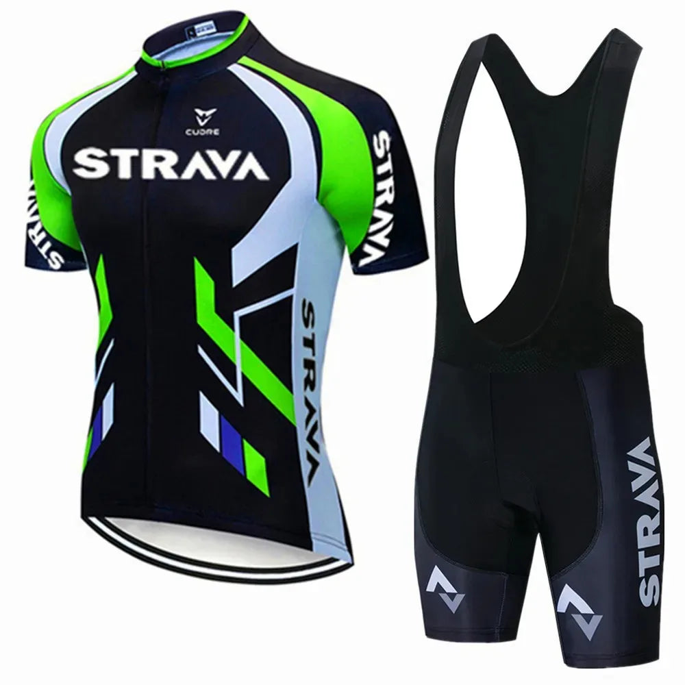 Strava Bicycles Cycling Jersey Set