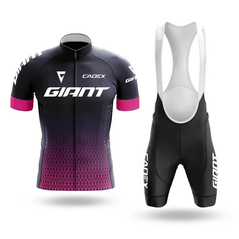 Giant Team-Inspired Short-Sleeve Road Cycling Jersey