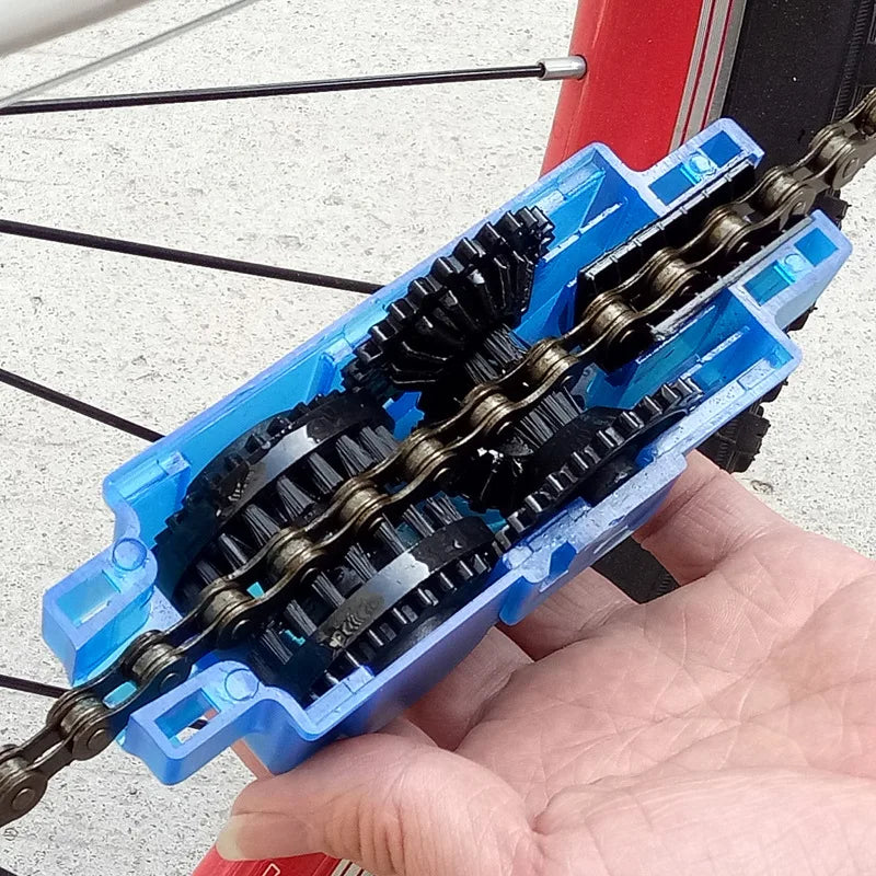 Portable Bicycle Chain Cleaner Brush Kit