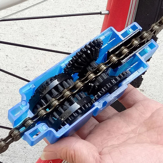Portable Bicycle Chain Cleaner Brush Kit