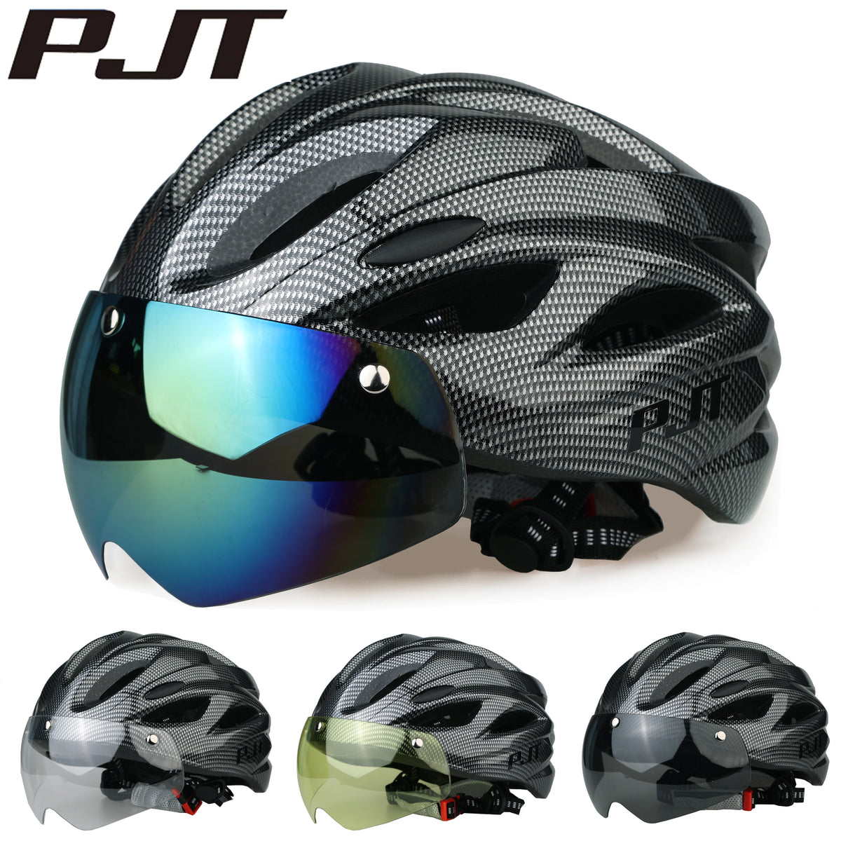 PJT Cycling Helmet with Magnetic Goggles