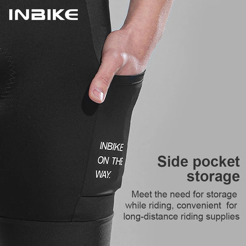 INBIKE 3D-Padded Men's Cycling Bib Shorts