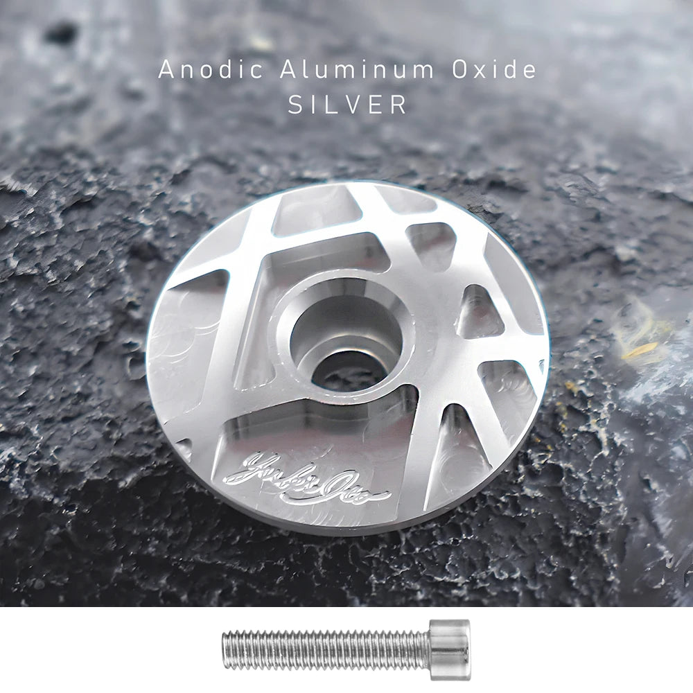 Bicycle Headset Cap Cover CNC with Screw for 28.6mm Fork Head Tube