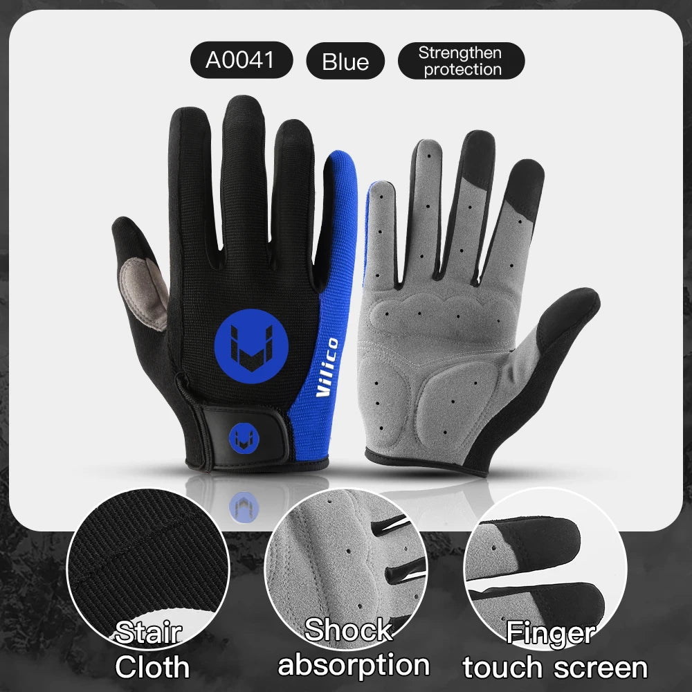 Touchscreen Full-Finger Cycling Gloves