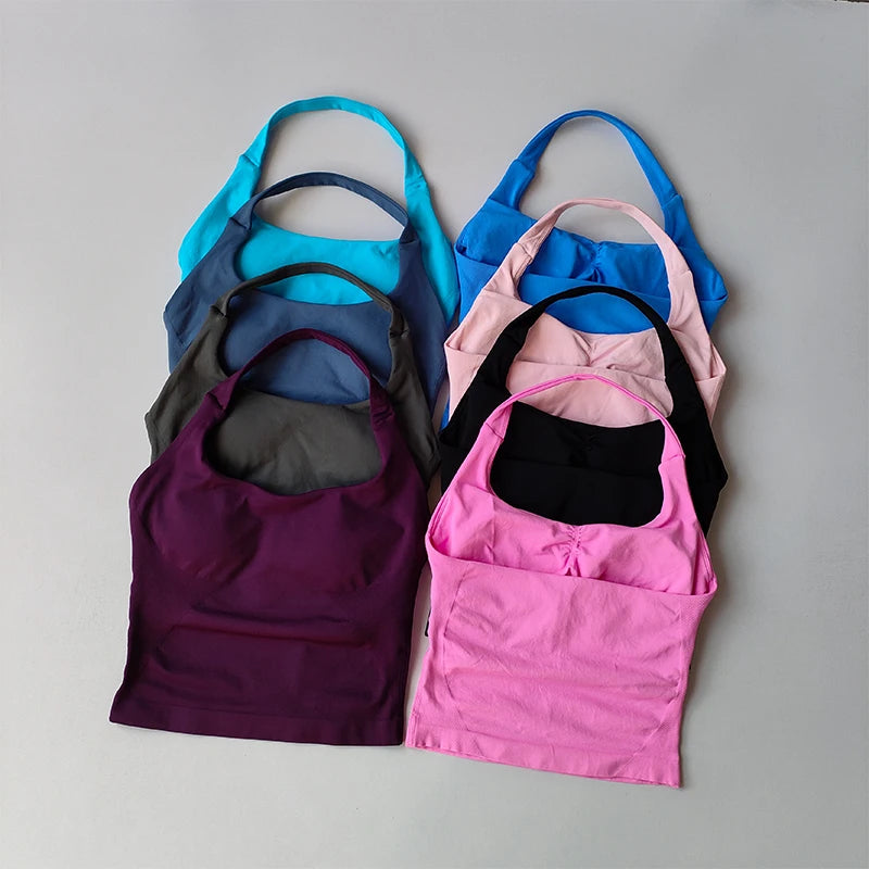 Seamless Cross-Back High-Support Sports Bra