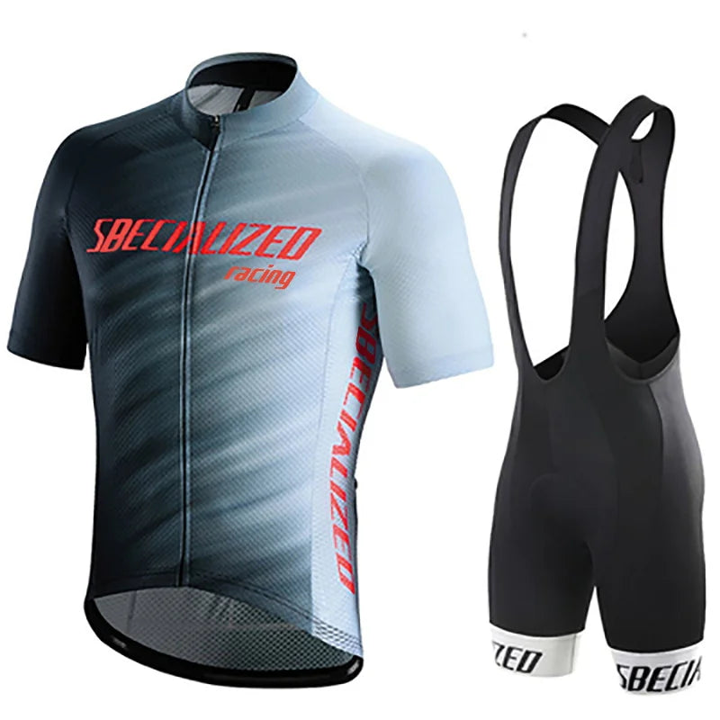 Pro Team-Inspired Cycling Jersey & Bib Shorts Set