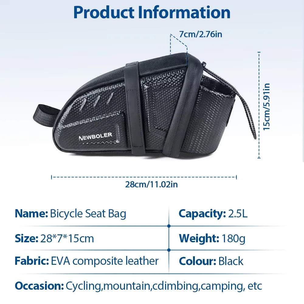 Waterproof Bicycle Saddle & Bottle Bag