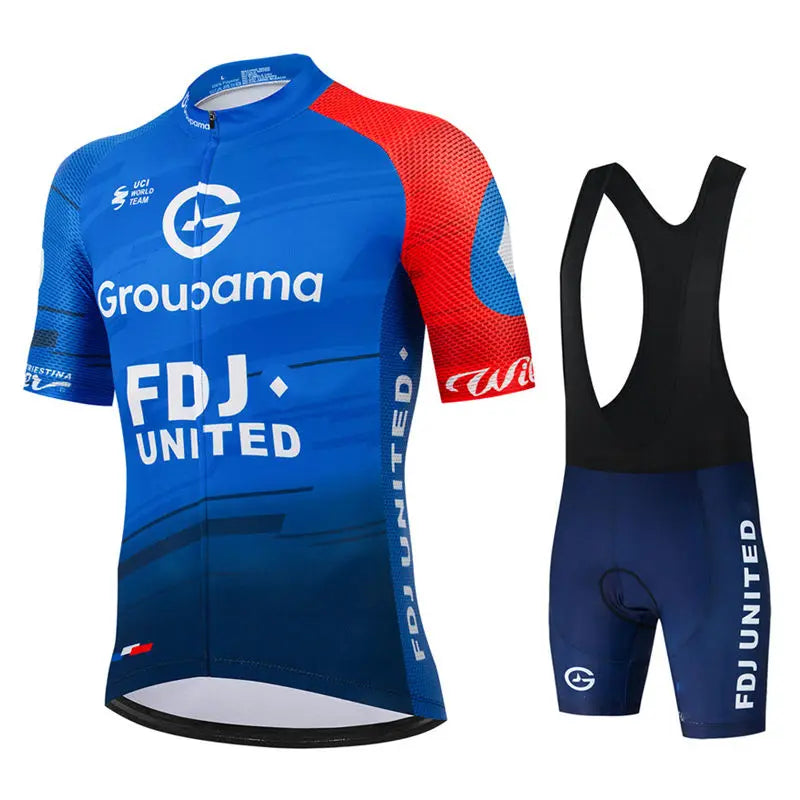 FDJ Team-Inspired Men's Cycling Jersey Set
