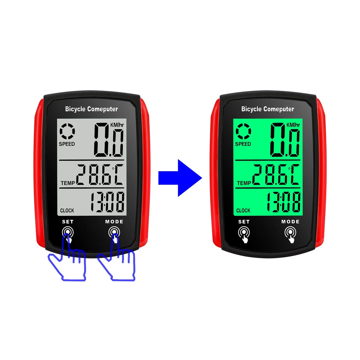 Wired LCD Bicycle Computer & Odometer