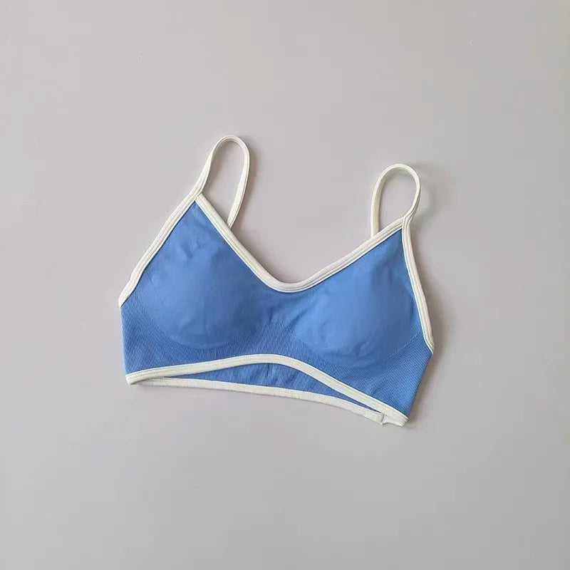 Seamless Color-Block High-Support Sports Bra