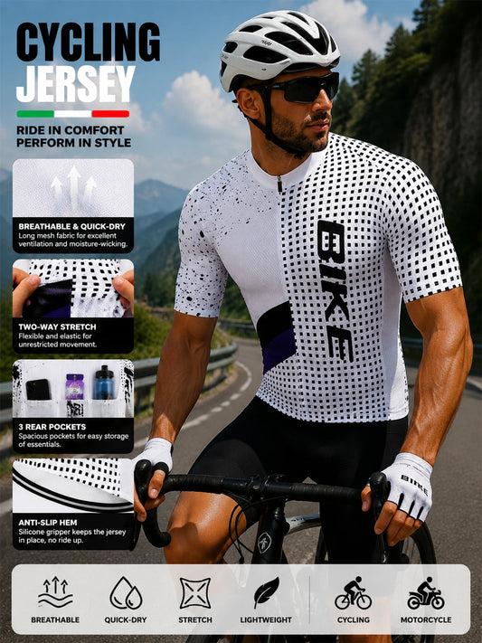 Pro Team Breathable Short-Sleeve Cycling Jersey