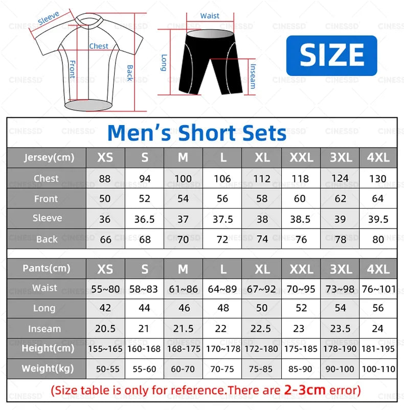 CINESSD Team-Inspired Men's Cycling Kit