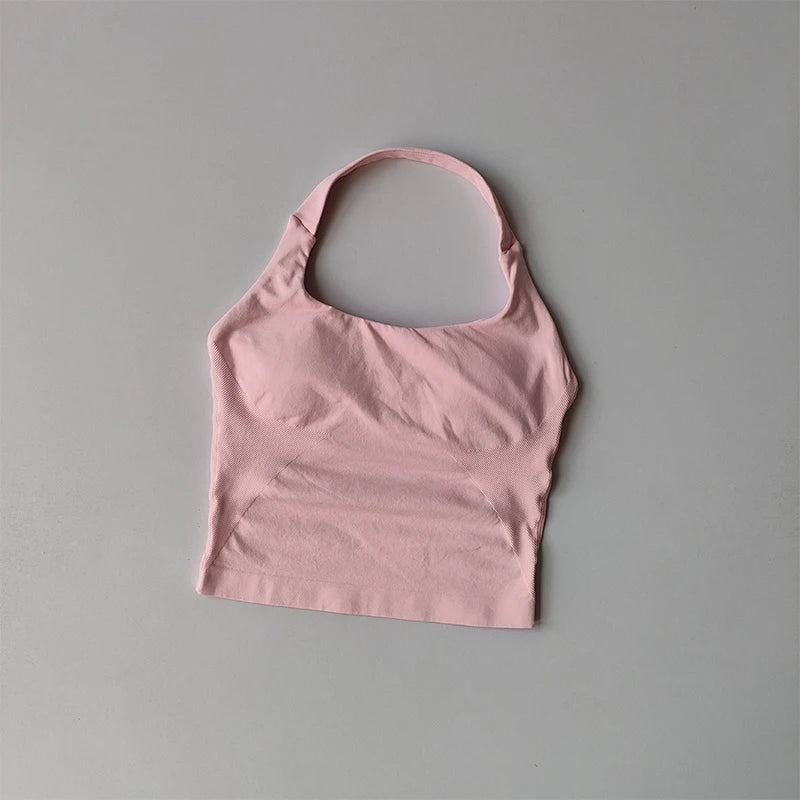 Seamless Cross-Back High-Support Sports Bra