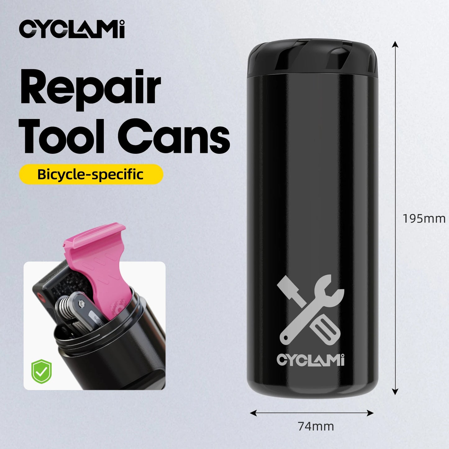 CYCLAMI Bicycle Tool Storage Capsule for Bottle Cages