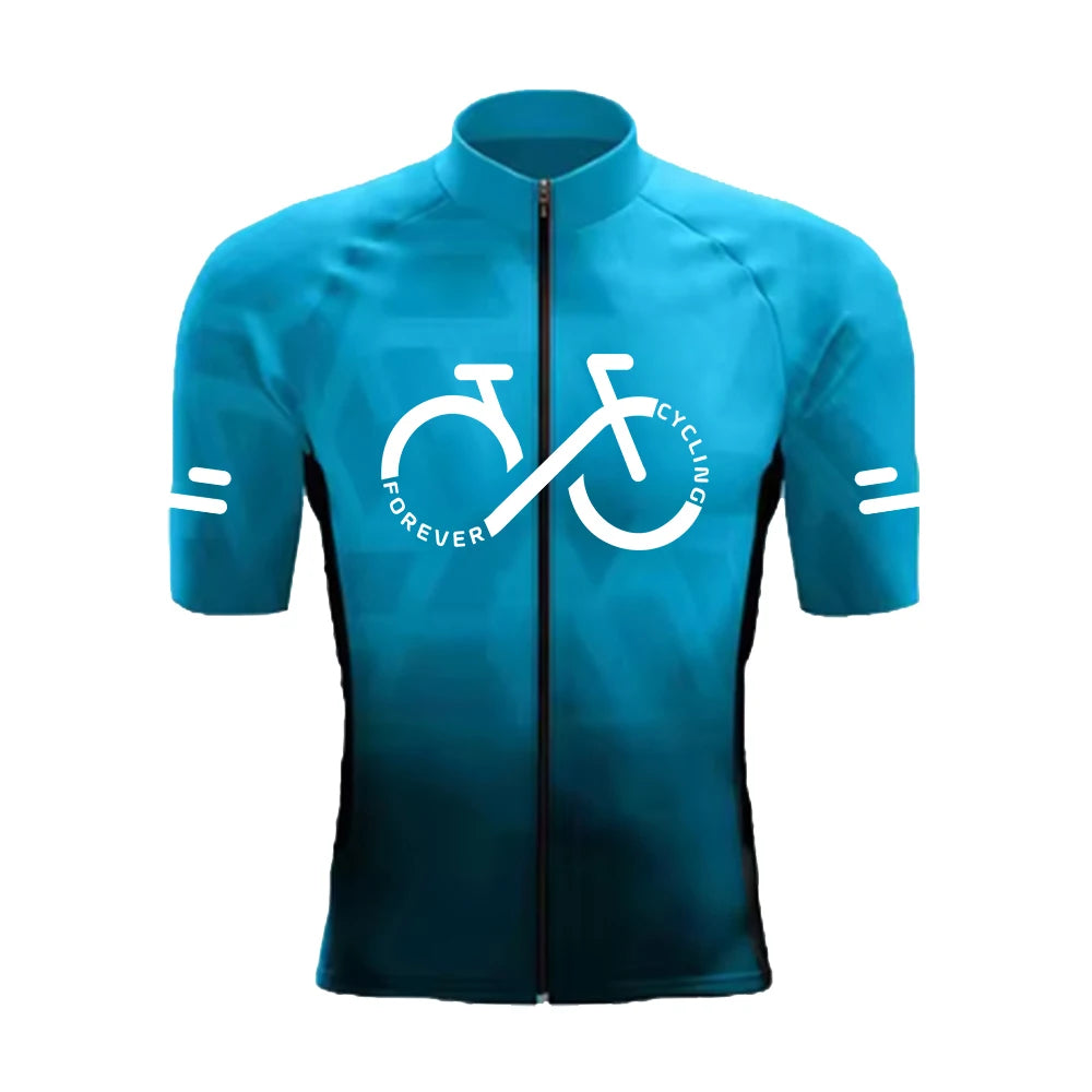 Men's Gradient Short-Sleeve Cycling Jersey Set