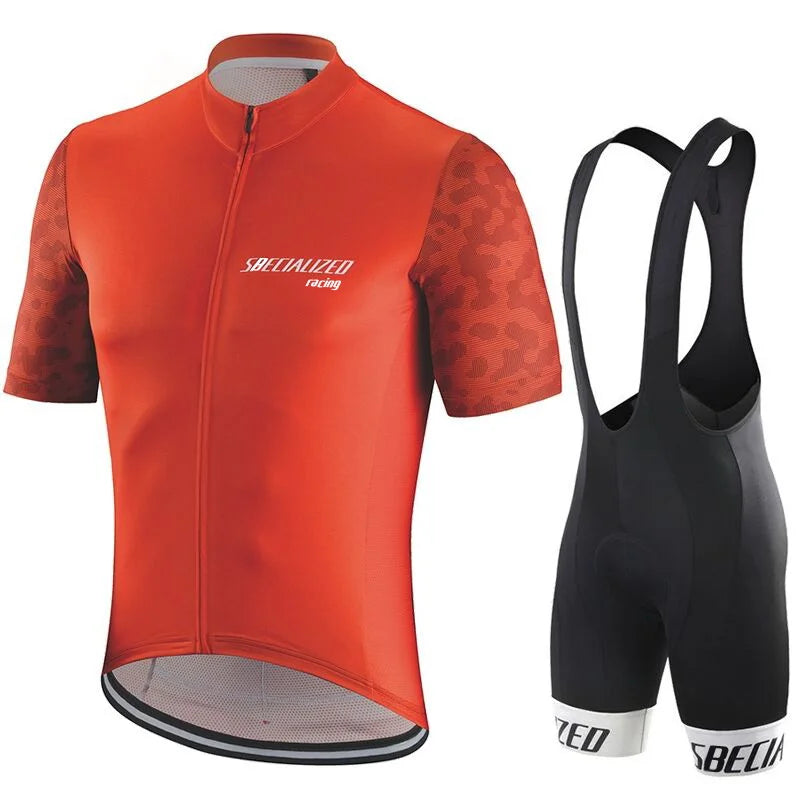 Pro Team-Inspired Cycling Jersey & Bib Shorts Set