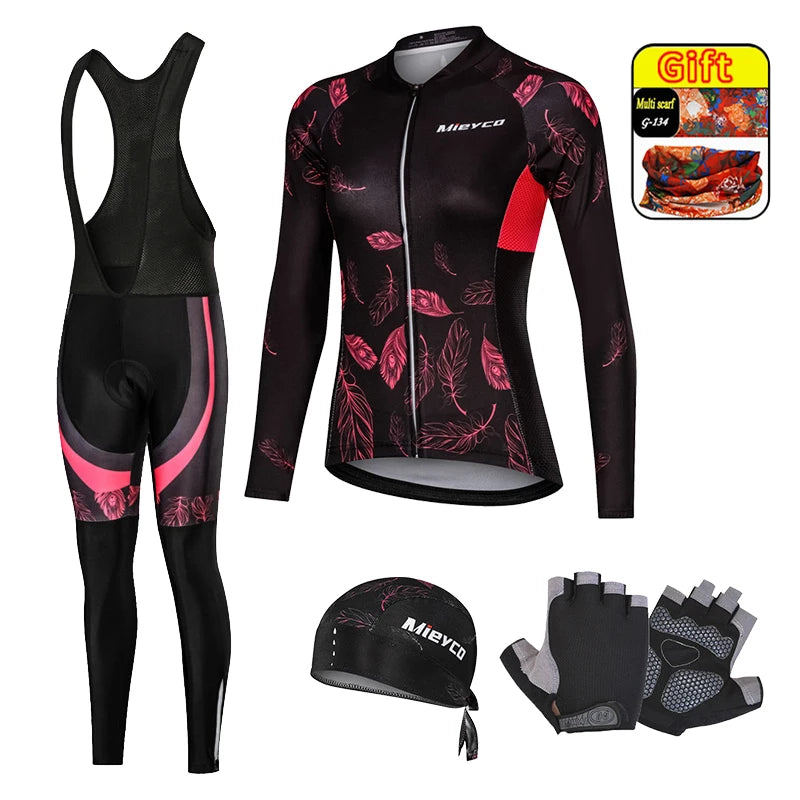 Women's Long-Sleeve Road & MTB Cycling Jersey