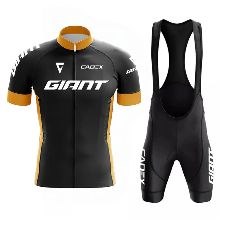 Giant Team-Inspired Short-Sleeve Road Cycling Jersey